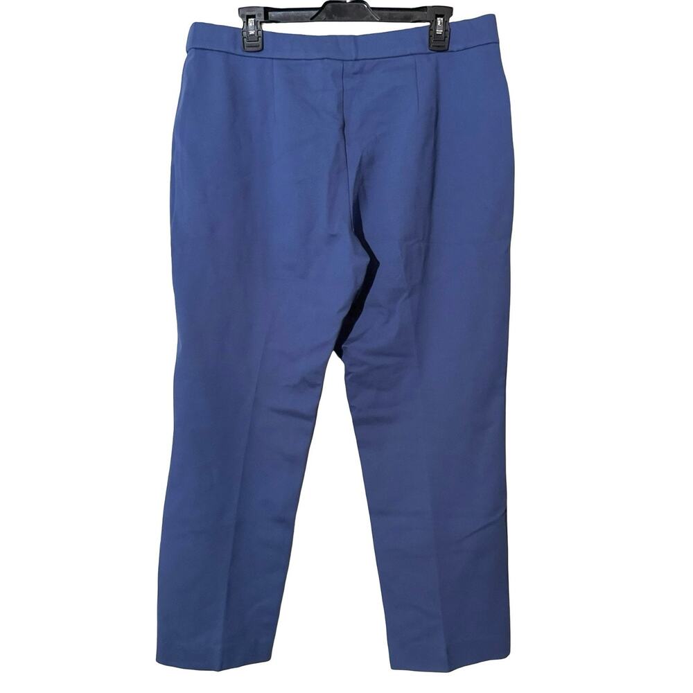 Susan Graver Ponte Thick Knit Elastic Waist Pull On Blue Pants sz Petite L - Picture 4 of 16